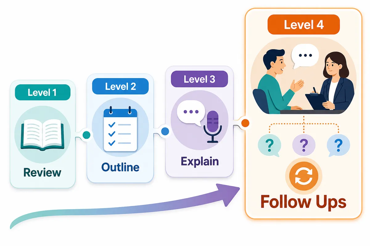 A four-level interview practice progression