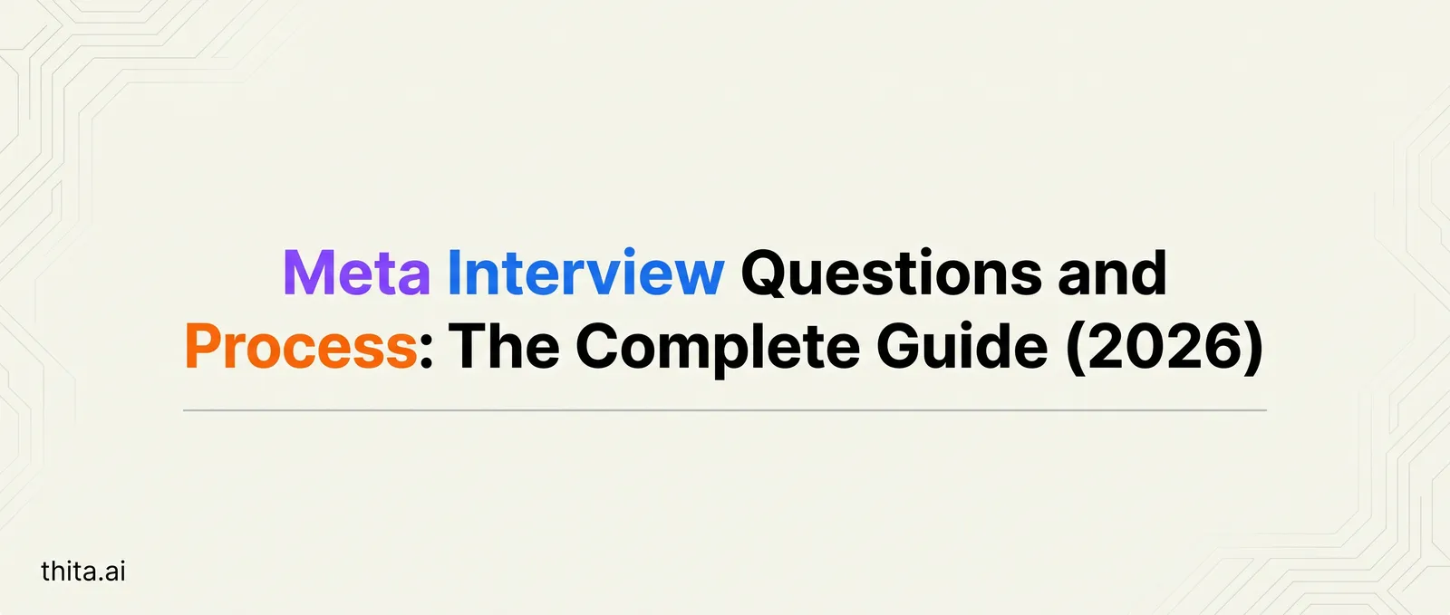 Meta Interview Questions and Process: The Complete Guide (2026)