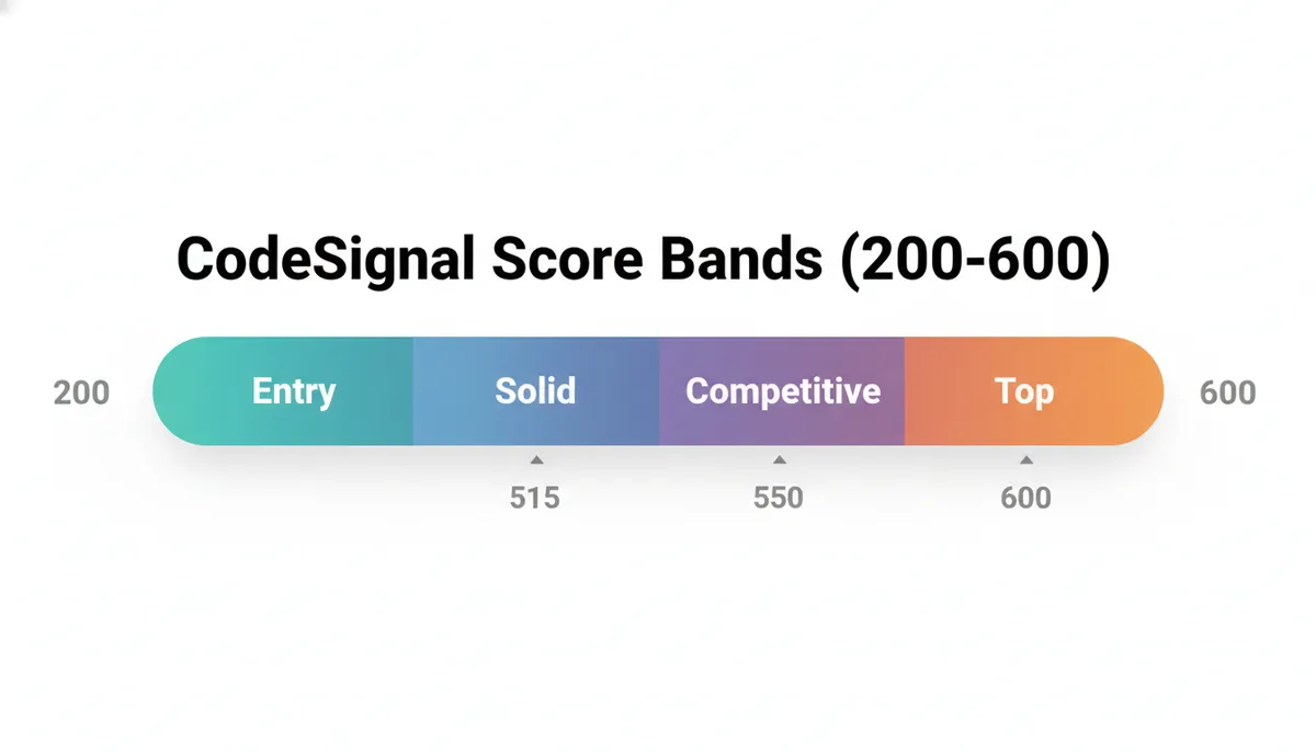 The CodeSignal 200-600 Score Bands at a Glance