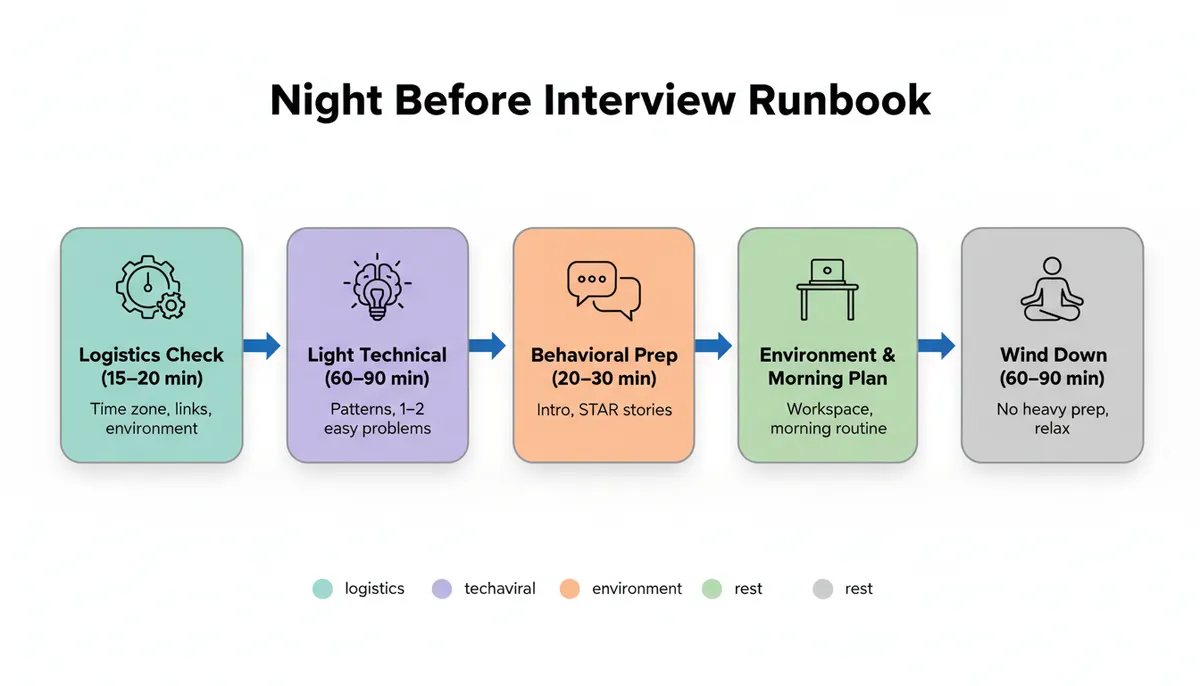 Night Before Technical Interview Flow