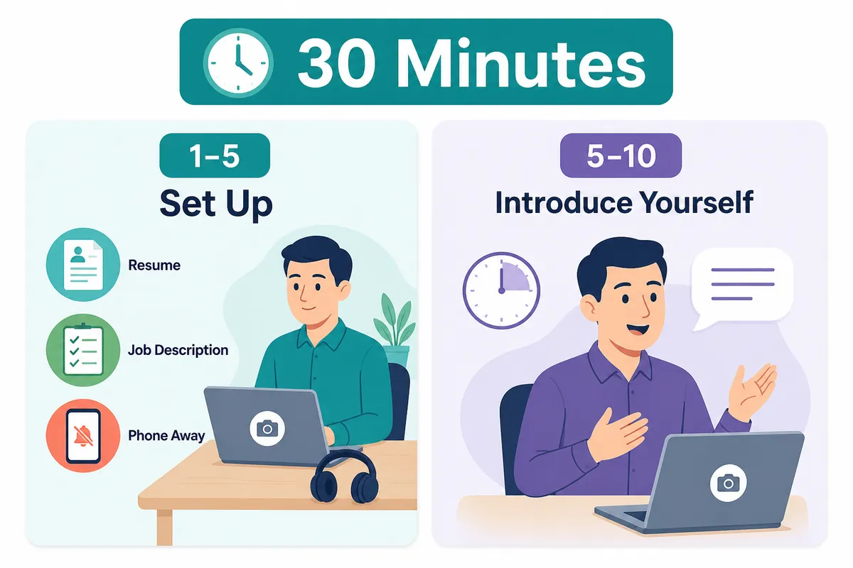 A simple first interview rehearsal plan