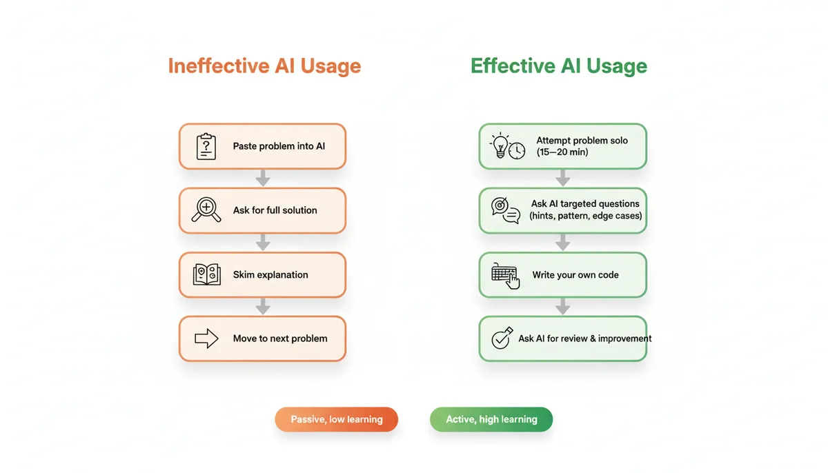 Good vs Bad AI Interview Prep Workflow