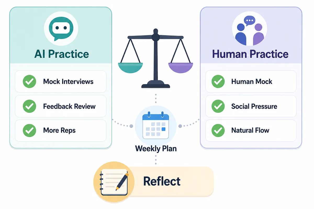 A balanced interview preparation routine