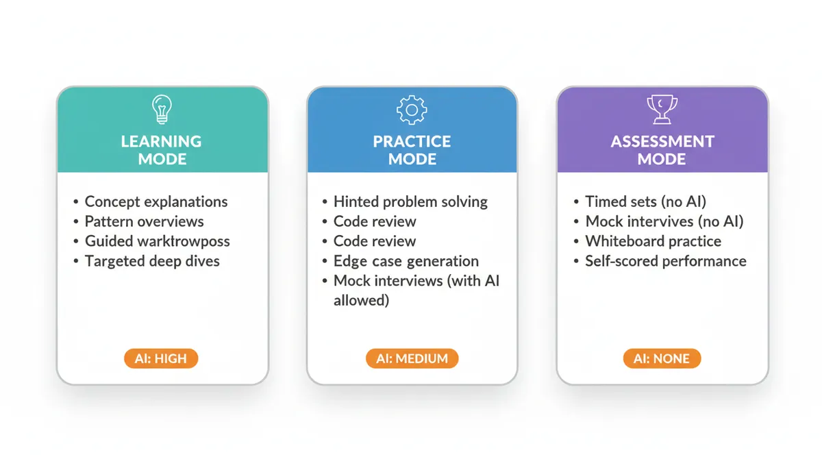 AI Usage Zones for Interview Prep