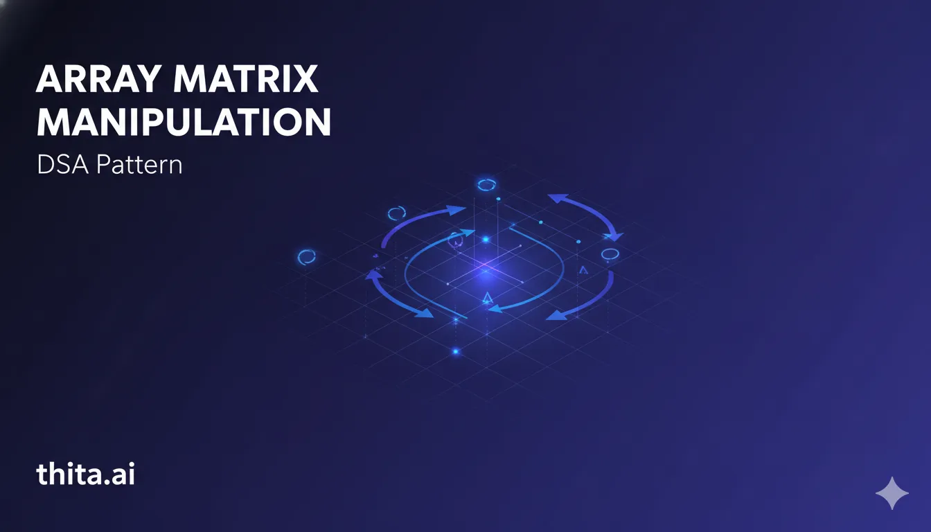 Master Array/Matrix Manipulation Patterns: 7 templates for Coding Interviews