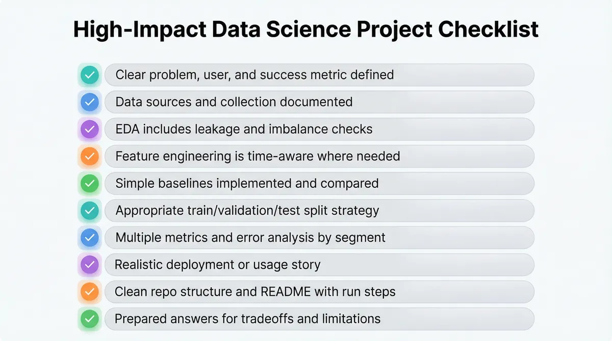 Data Science Project Quality Checklist