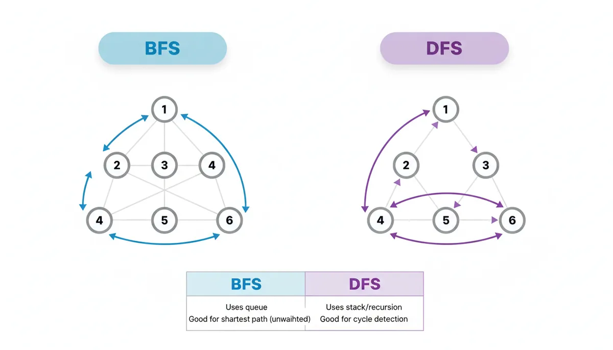 Graph BFS vs DFS