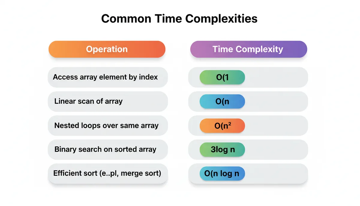 Time Complexity Cheatsheet