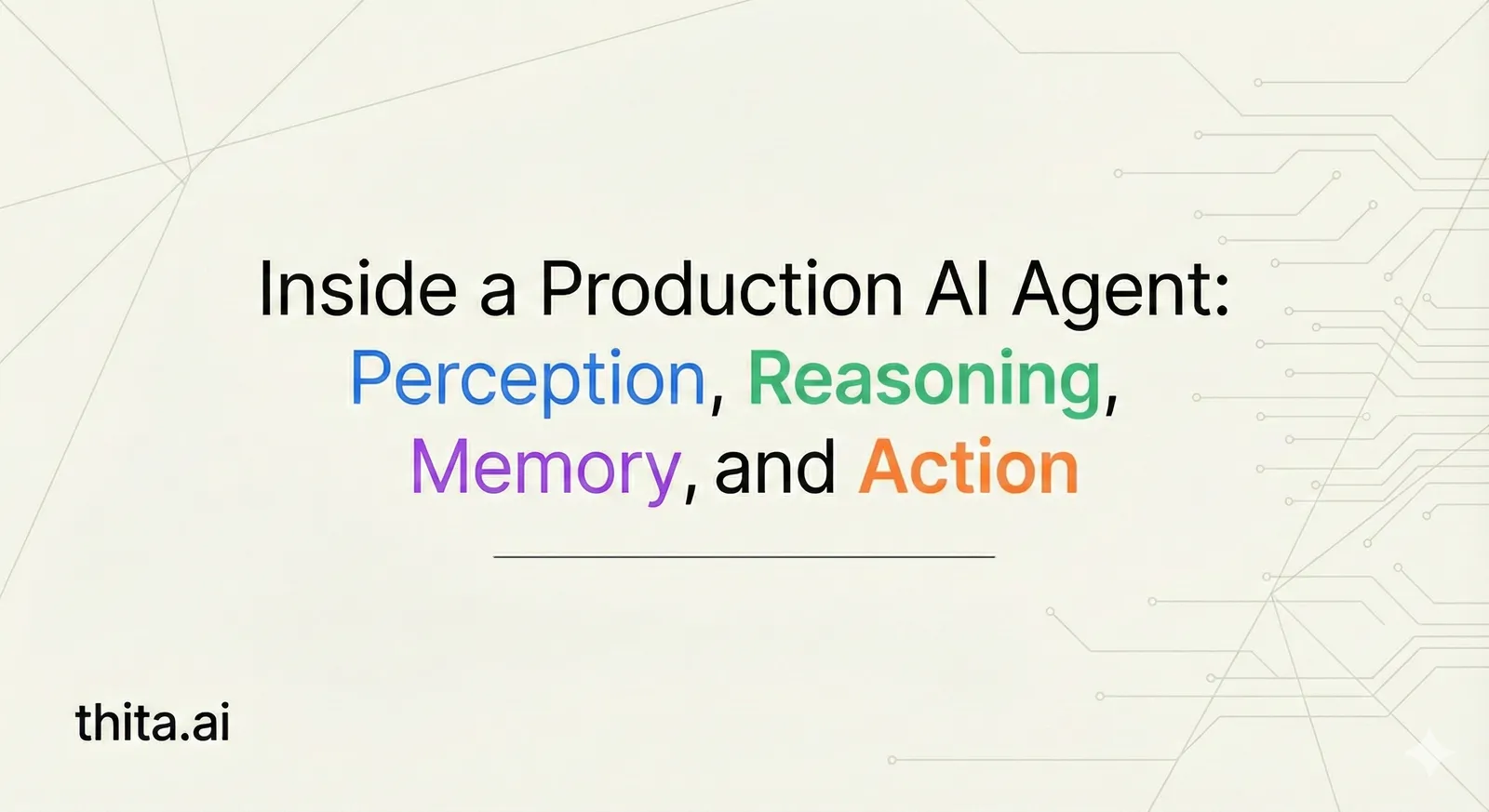 Inside a Production AI Agent: Perception, Reasoning, Memory, and Action