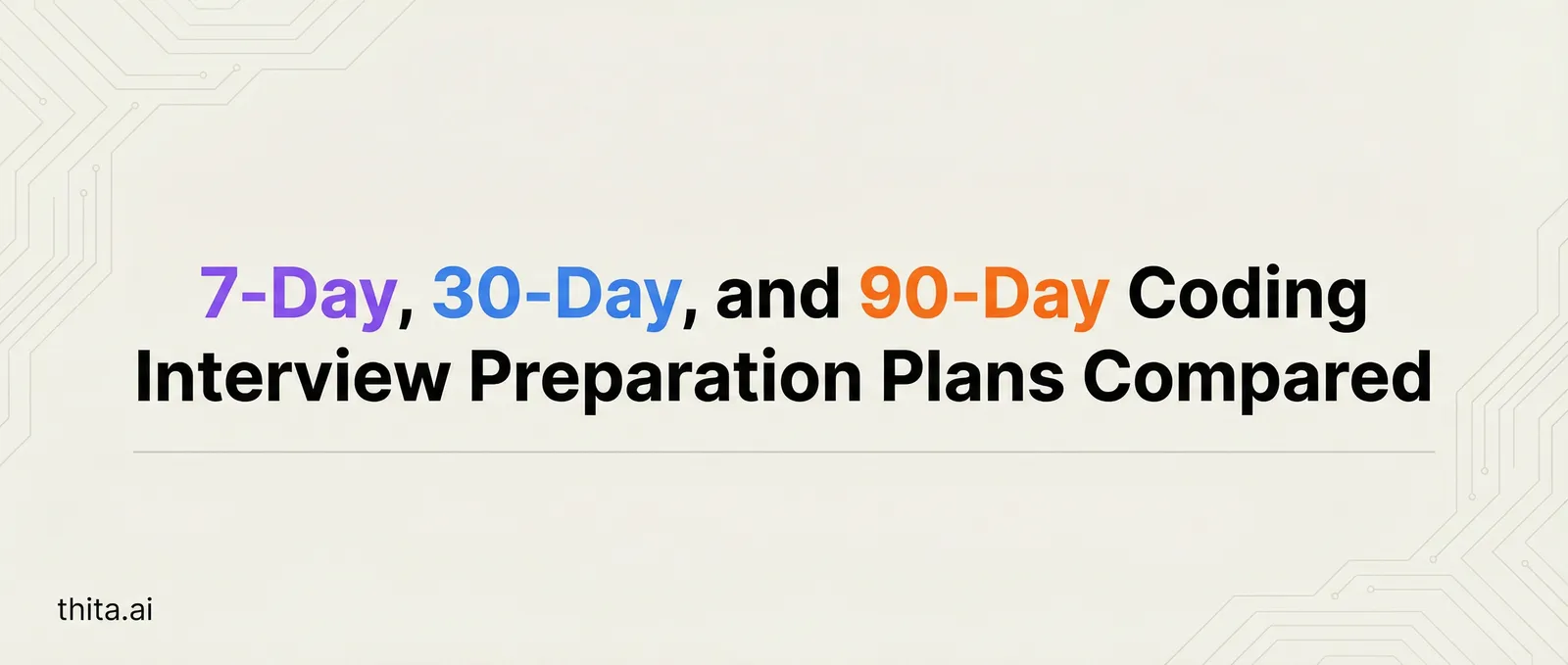 7-Day, 30-Day, and 90-Day Coding Interview Preparation Plans Compared