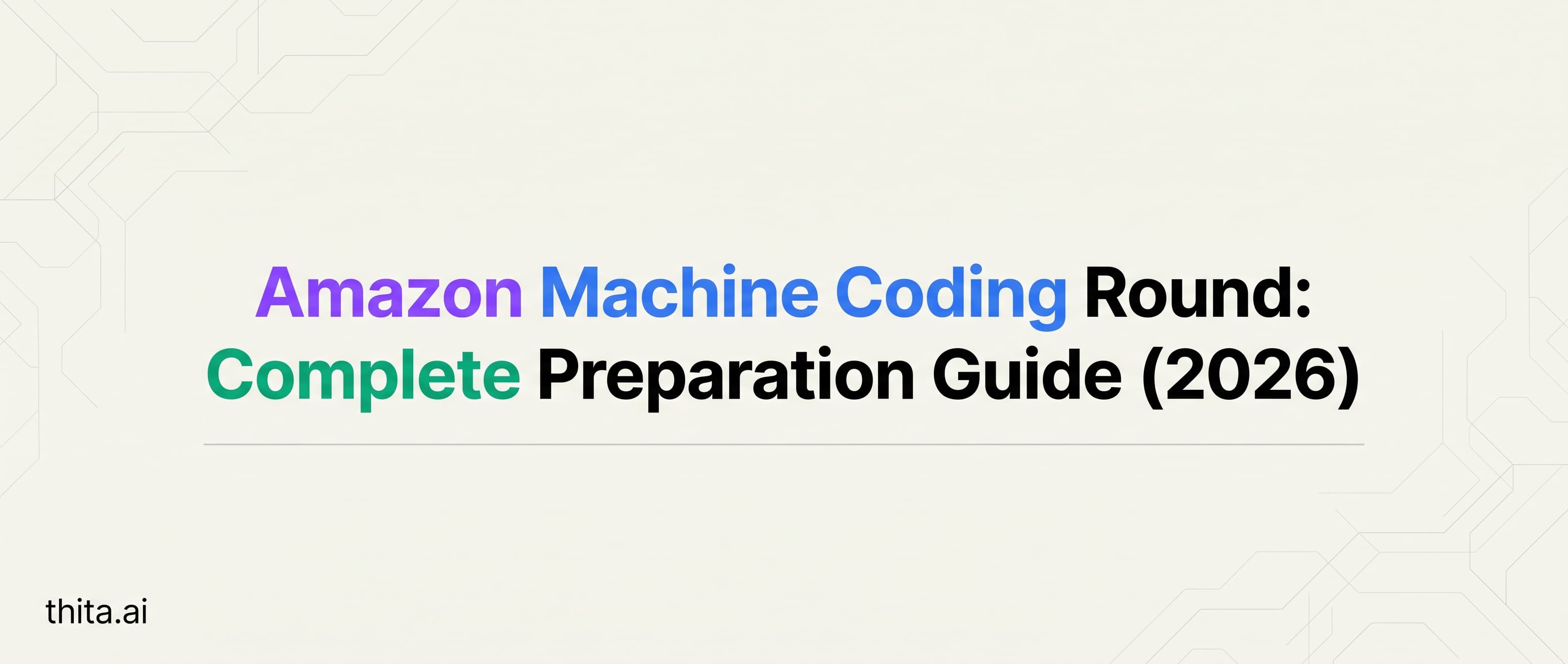 Amazon Machine Coding Round: Complete Preparation Guide (2026)
