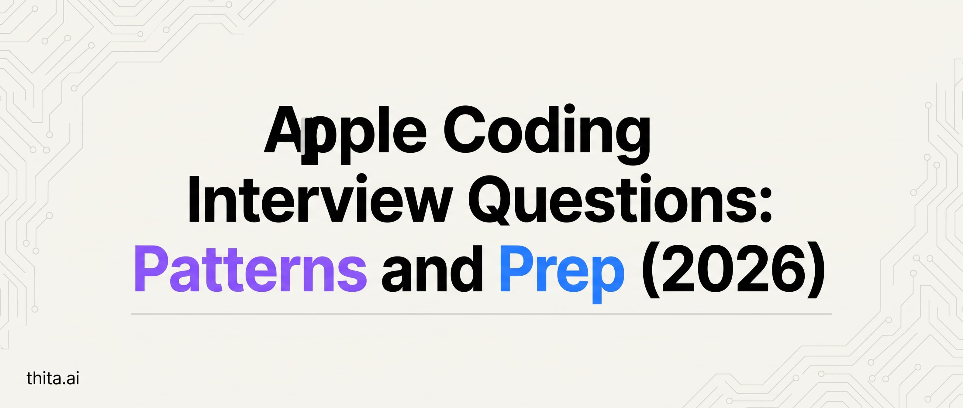 Apple Coding Interview Questions: Patterns and Prep (2026)