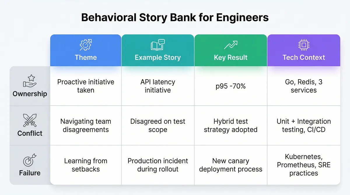 Behavioral Story Bank Matrix
