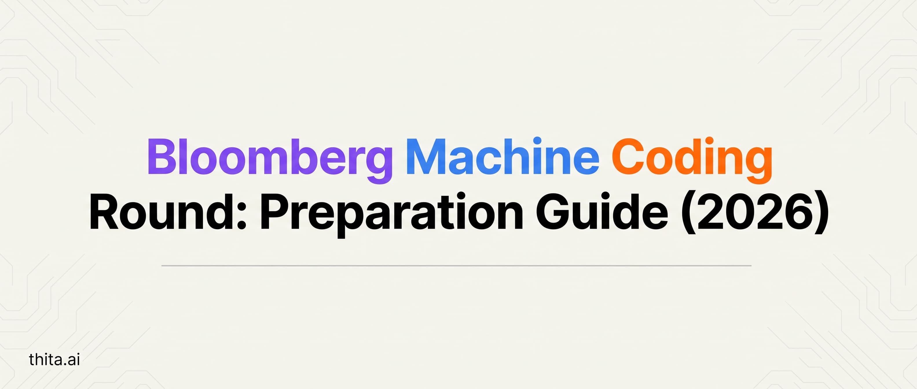 Bloomberg Machine Coding Round: Preparation Guide (2026)