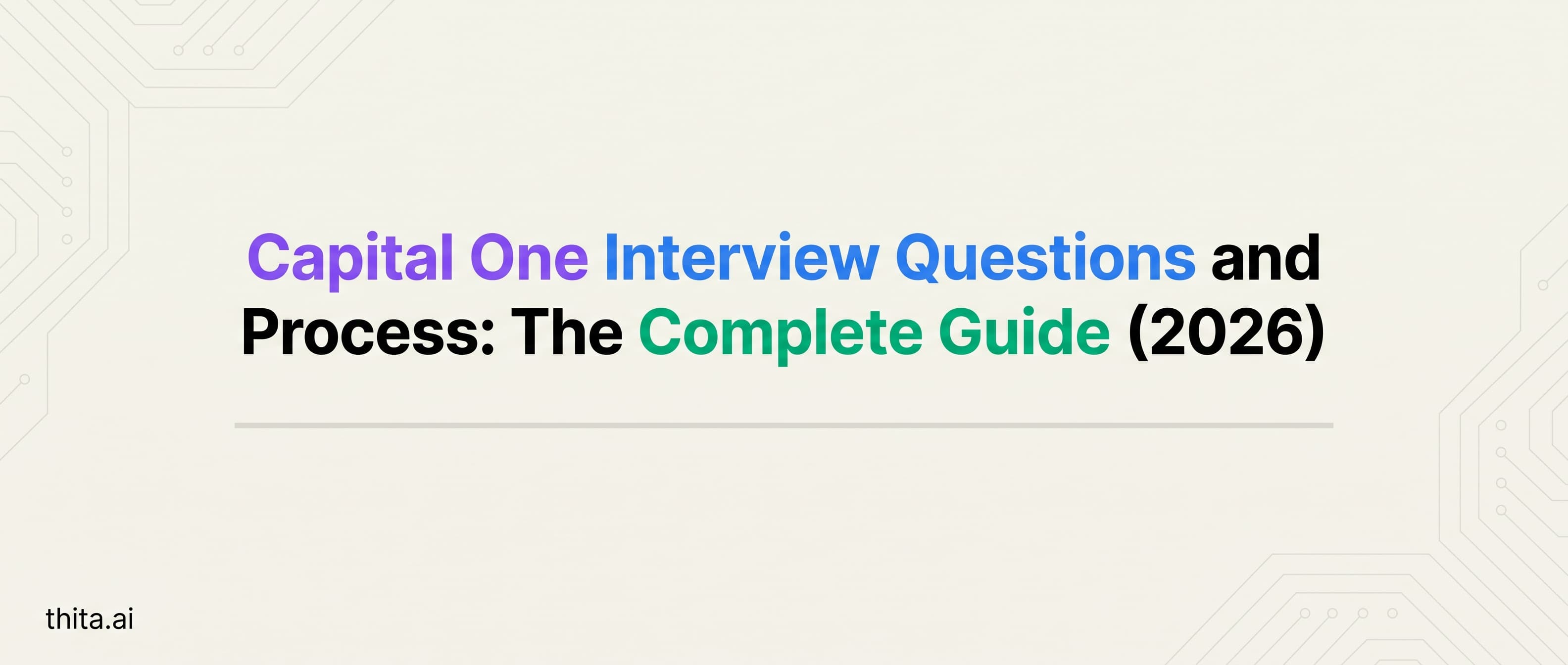 Capital One Interview Questions and Process: The Complete Guide (2026)