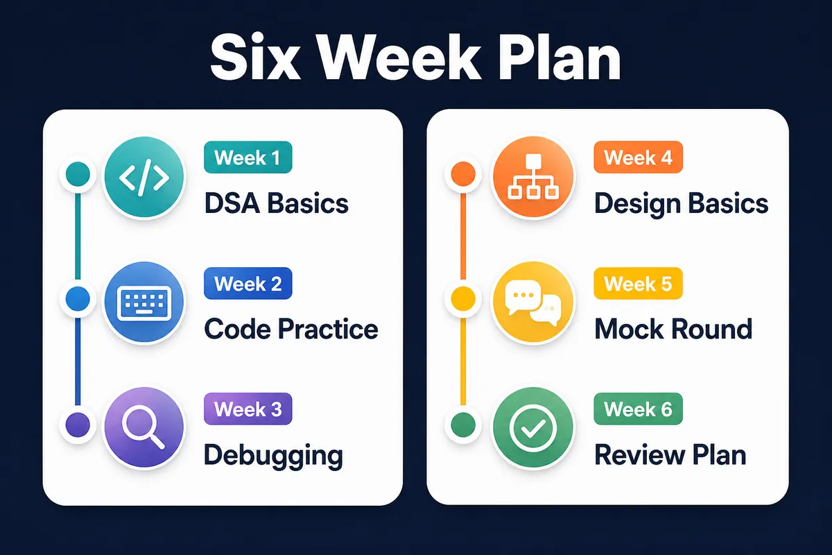 A six-week technical interview plan