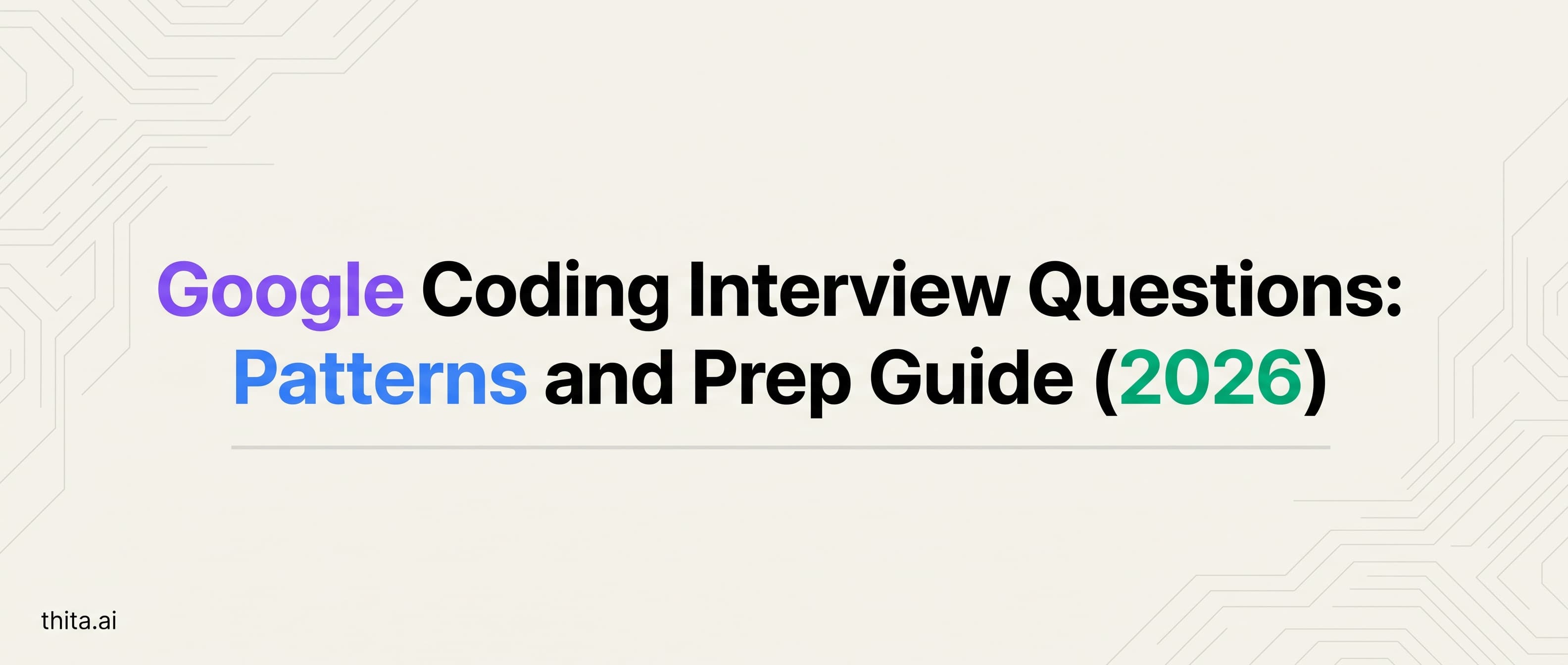 Google Coding Interview Questions: Patterns and Prep Guide (2026)
