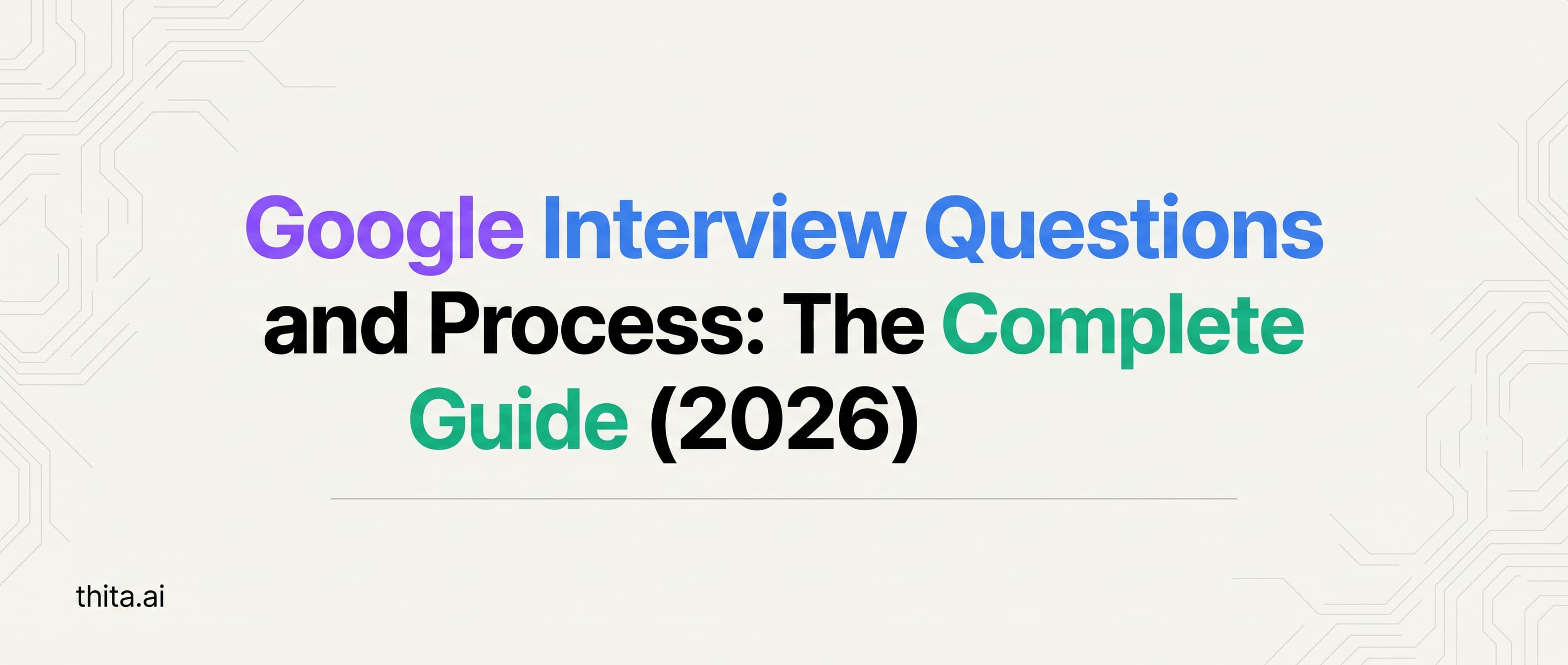 Google Interview Questions and Process: The Complete Guide (2026)