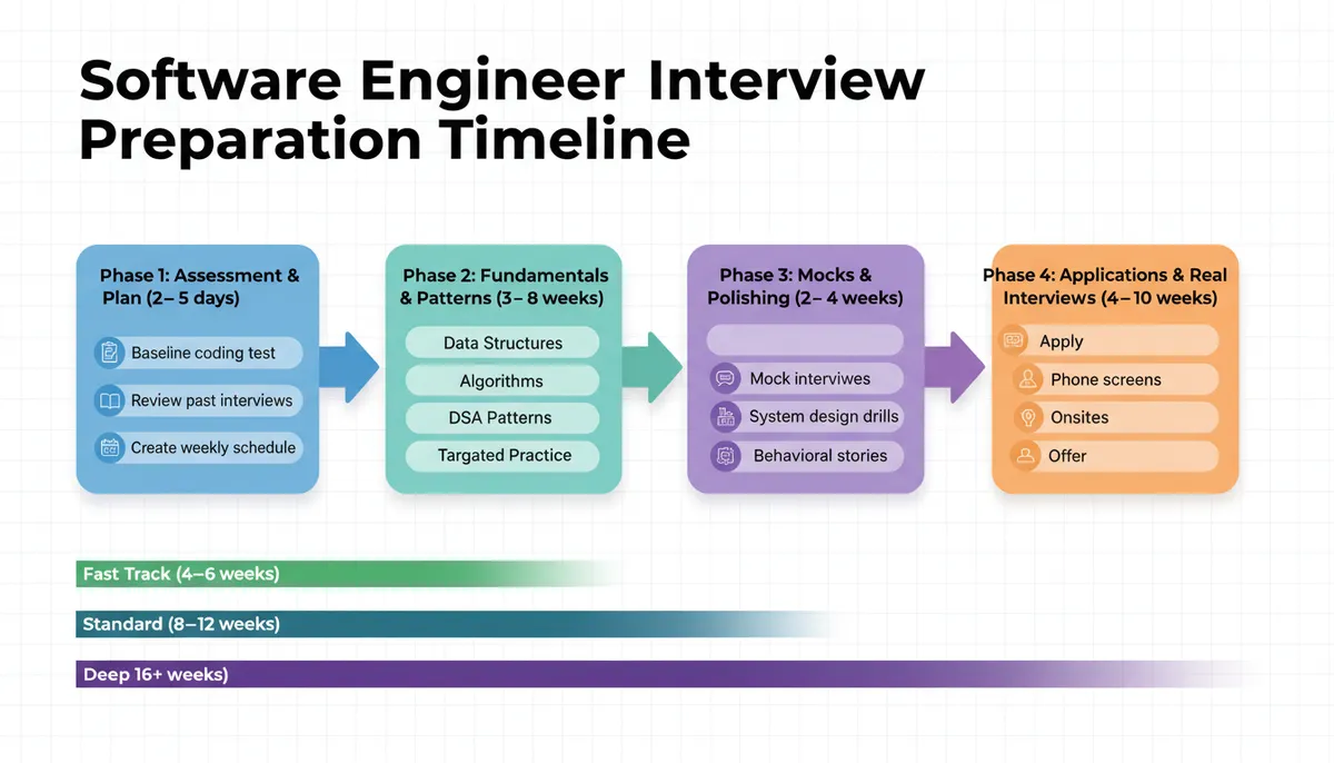Software Engineer Interview Preparation Timeline