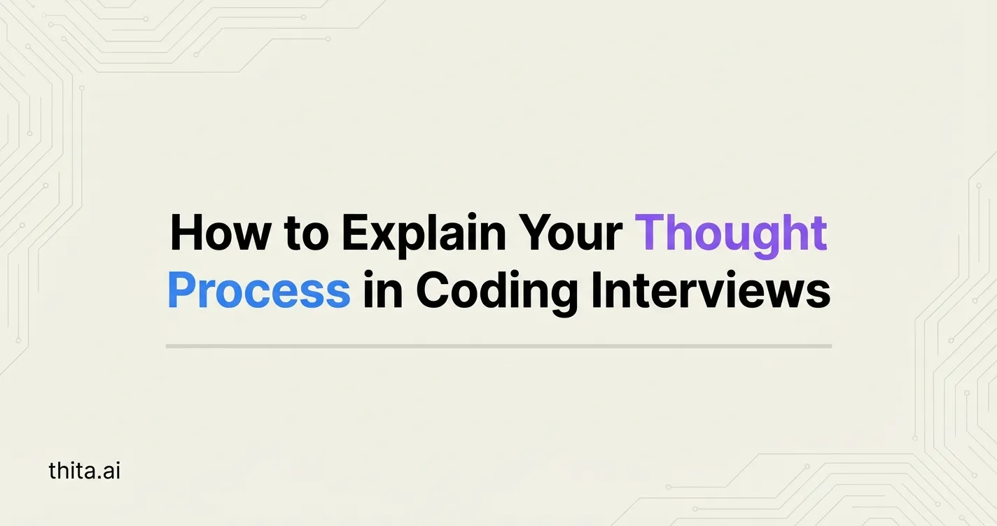 How to Explain Your Thought Process in Coding Interviews