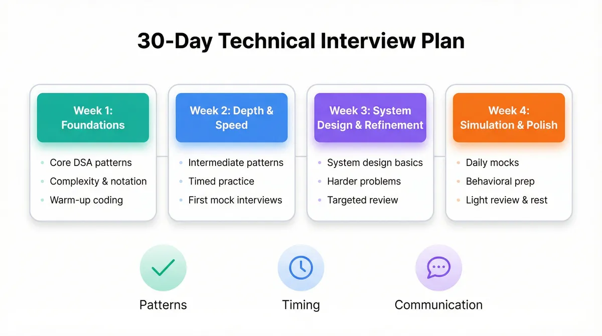 30-Day Technical Interview Plan Overview