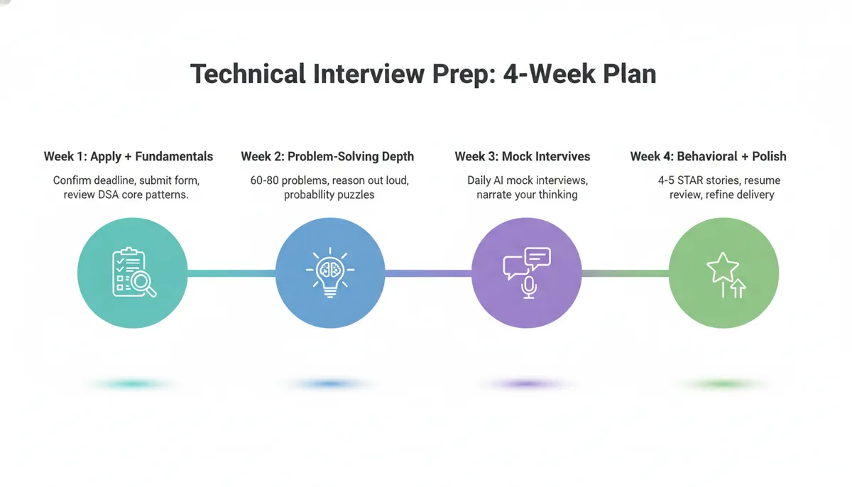 4-Week Jane Street INSIGHT SWE Prep Timeline