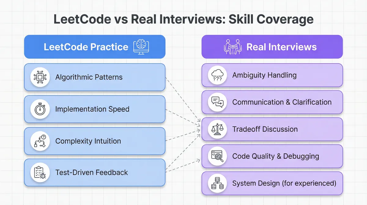 LeetCode vs Interview Skill Map