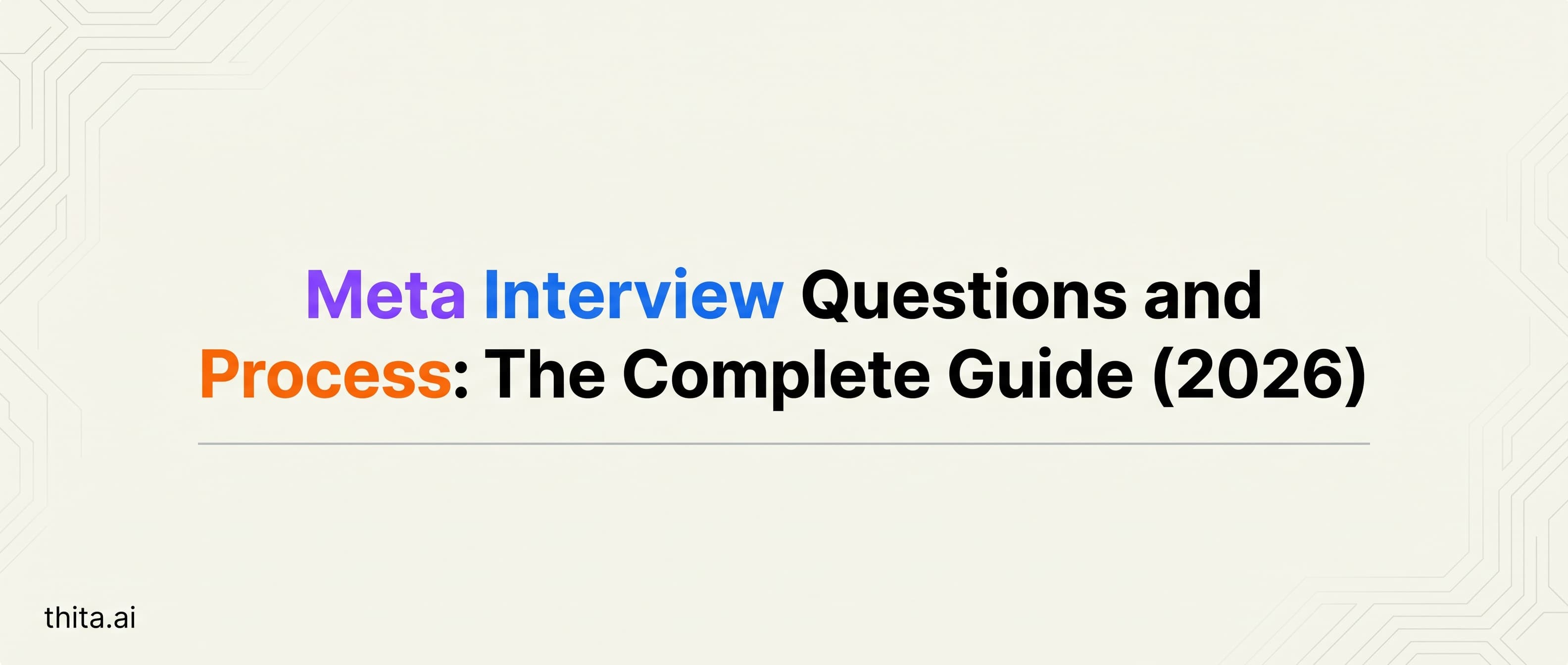 Meta Interview Questions and Process: The Complete Guide (2026)