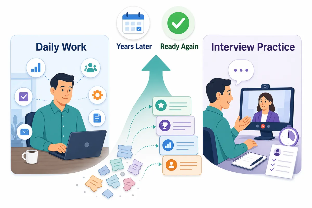 Returning to interviews after years in one role