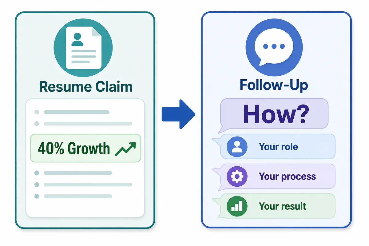 From resume claim to interview follow-up