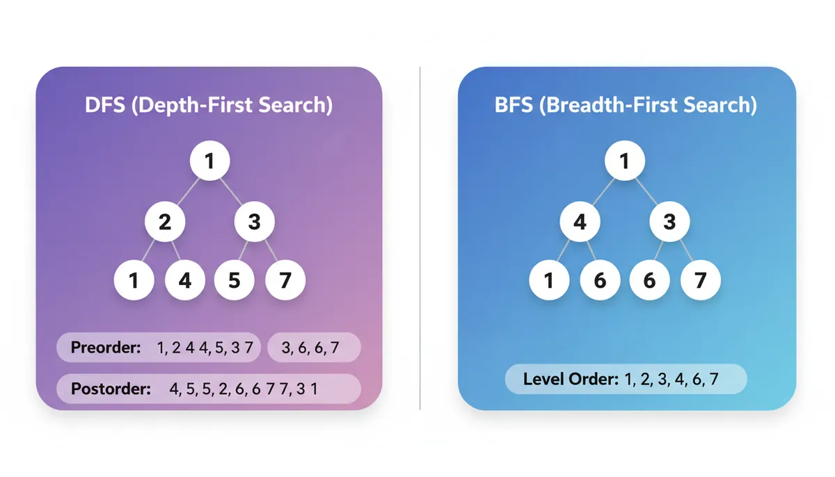DFS vs BFS on Binary Tree