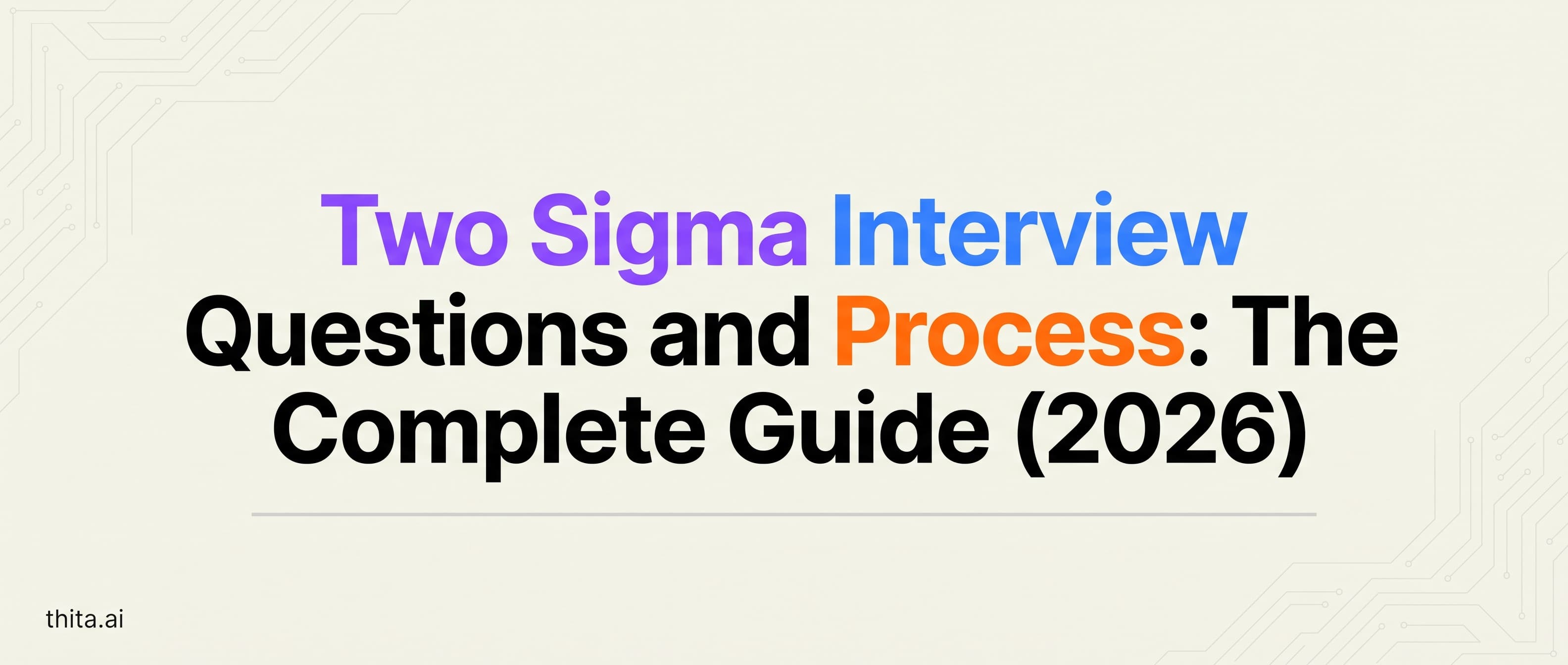 Two Sigma Interview Questions and Process: The Complete Guide (2026)