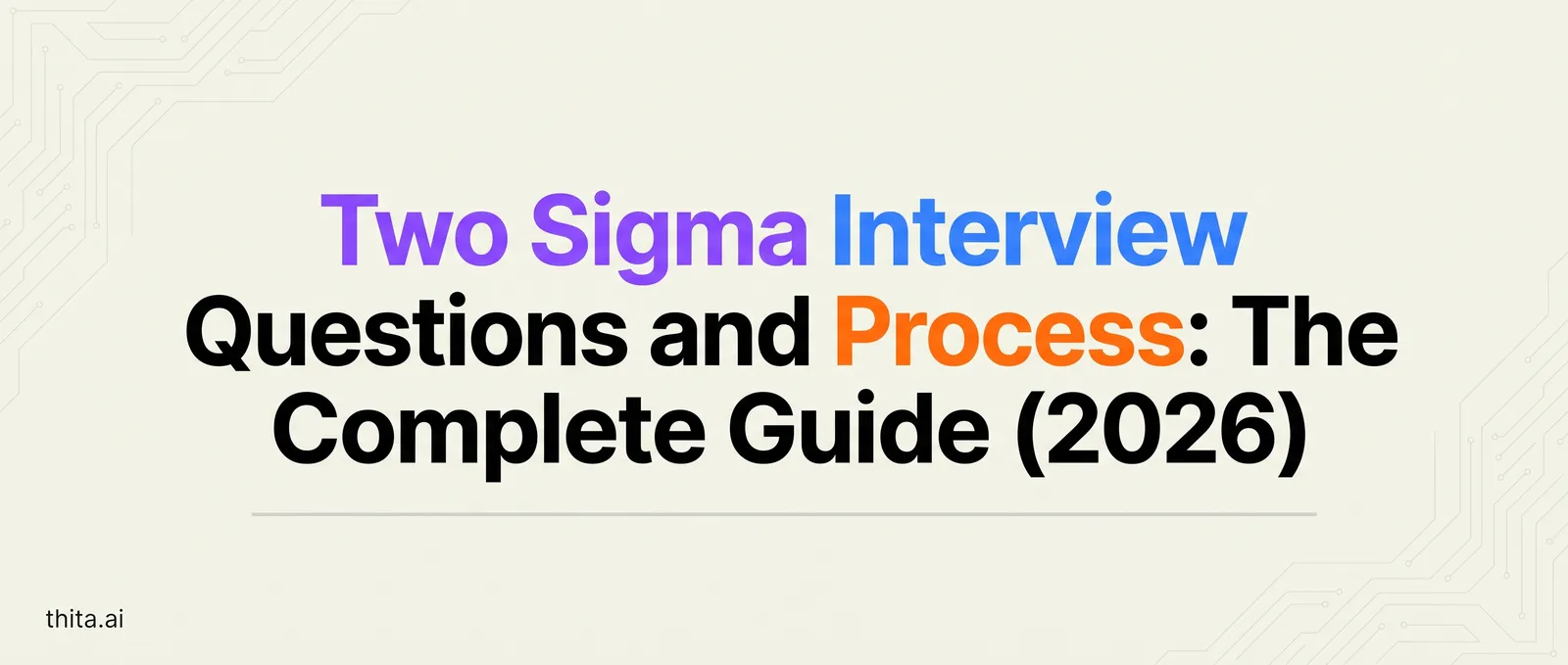 Two Sigma Interview Questions and Process: The Complete Guide (2026)