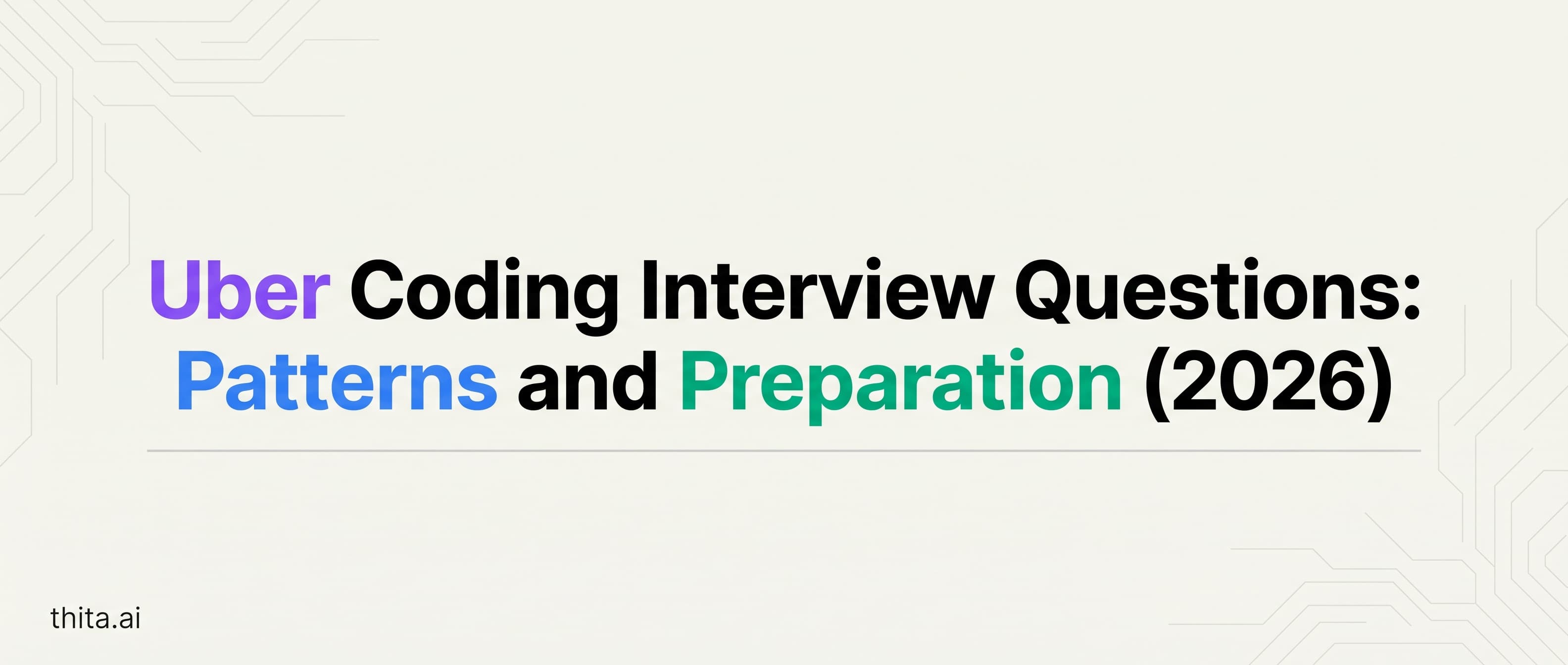 Uber Coding Interview Questions: Patterns and Preparation (2026)