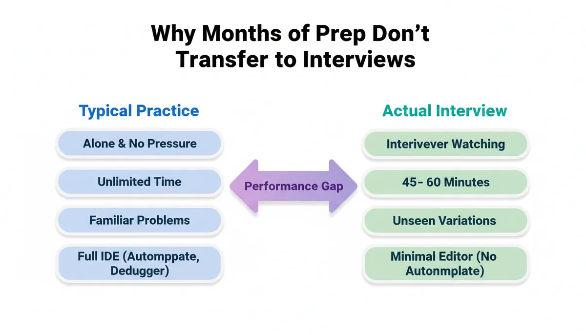 Practice vs Interview Gap