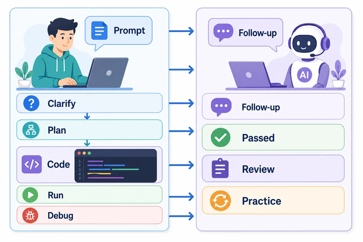 On-demand live coding interview practice