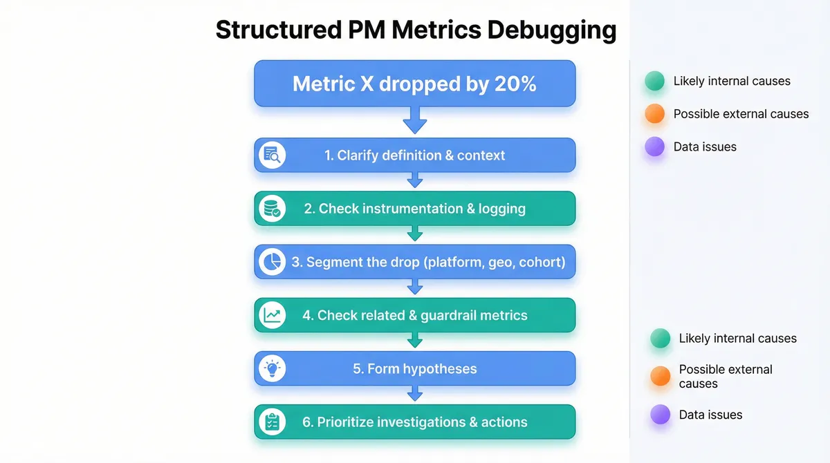 PM Metrics Debugging Flowchart