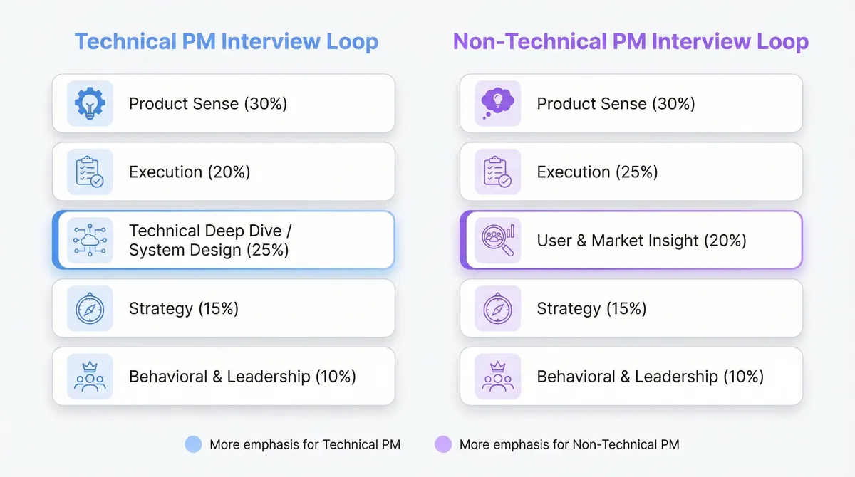 Technical PM vs Non-Technical PM Interview Loop