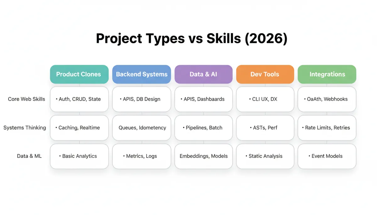 Project Types vs Skills Matrix