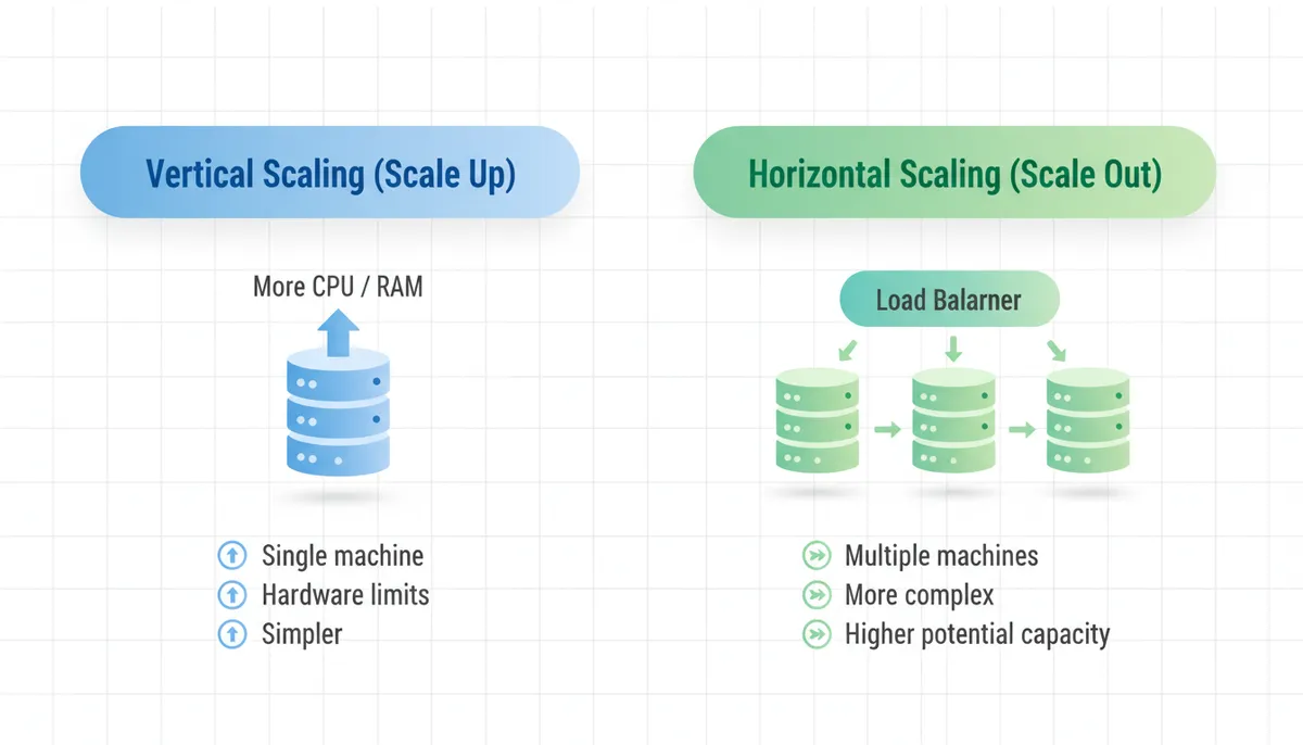Vertical vs Horizontal Scaling