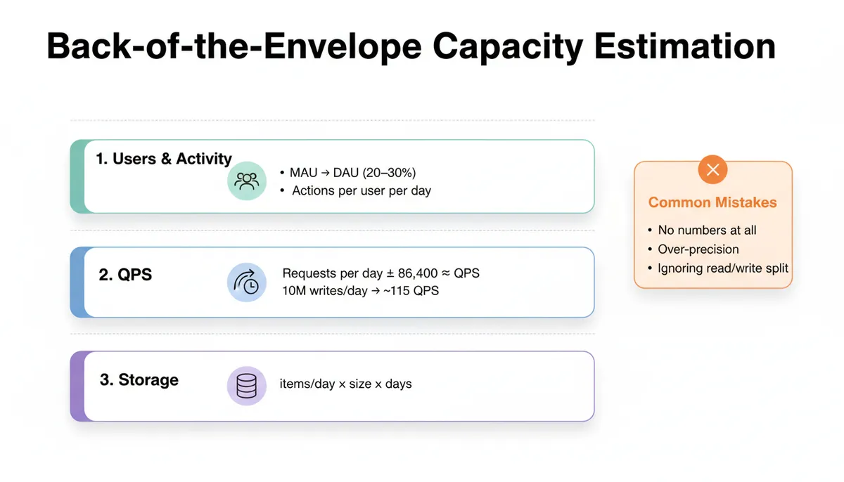 Capacity Estimation Cheat Sheet