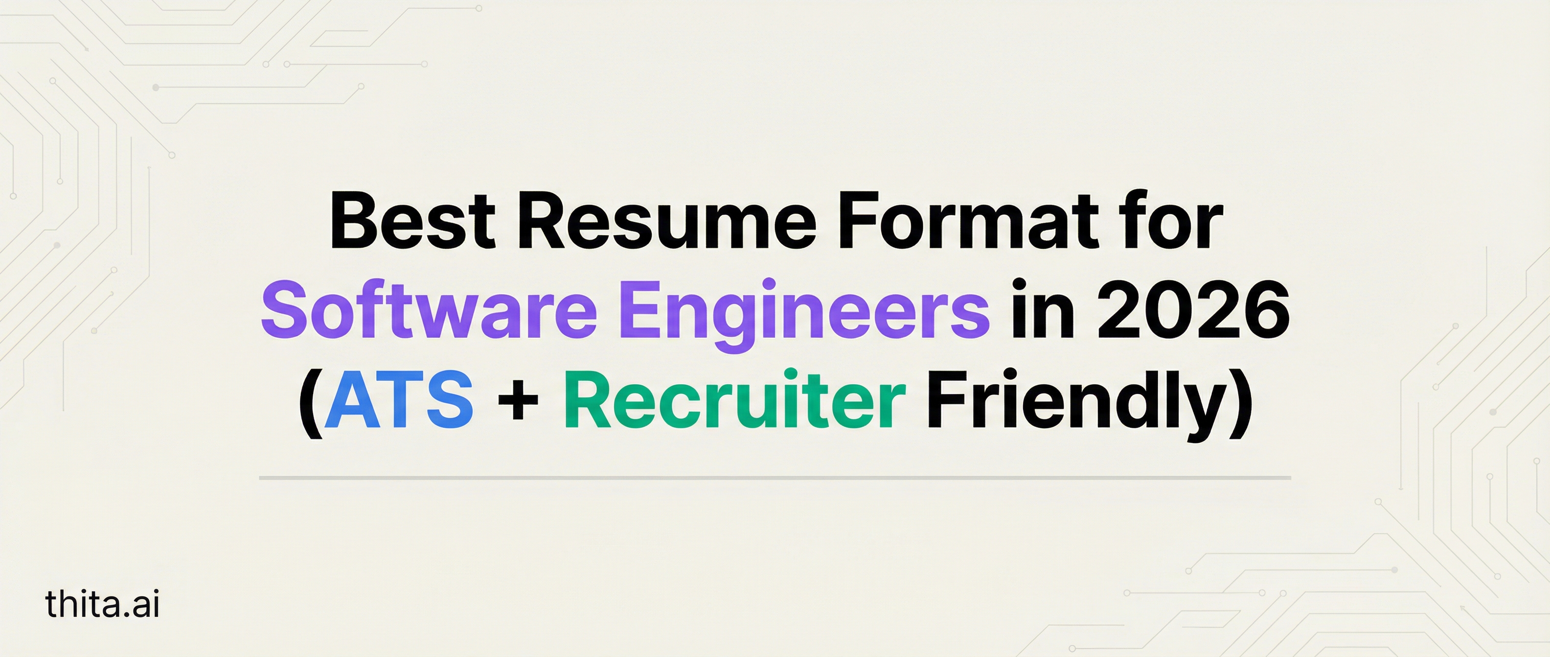 Best Resume Format for Software Engineers in 2026 (ATS