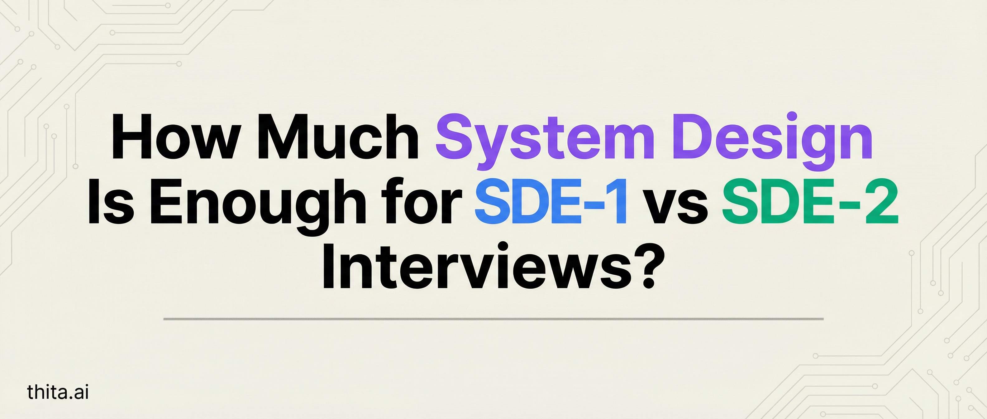 How Much System Design Is Enough for SDE-1 vs SDE-2 Inter...